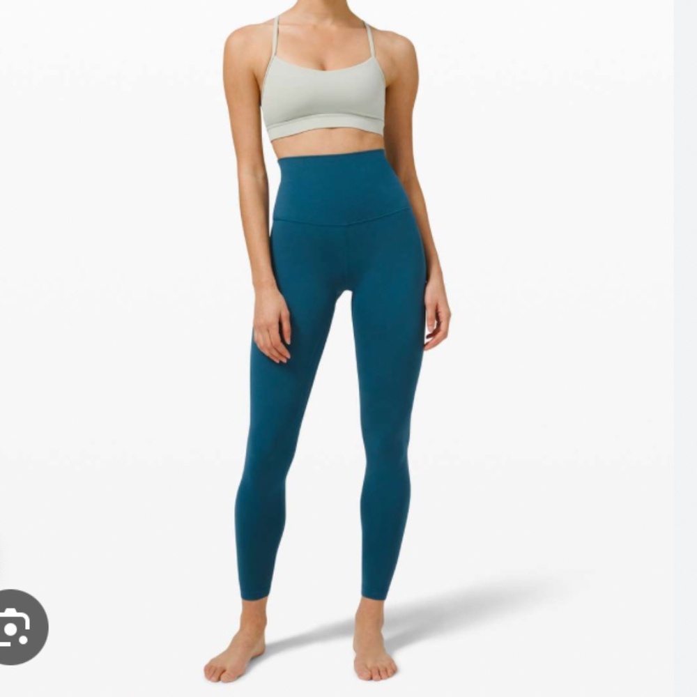 Lululemon Align Leggings Super-High-Rise 28" in Petrol Blue size 4